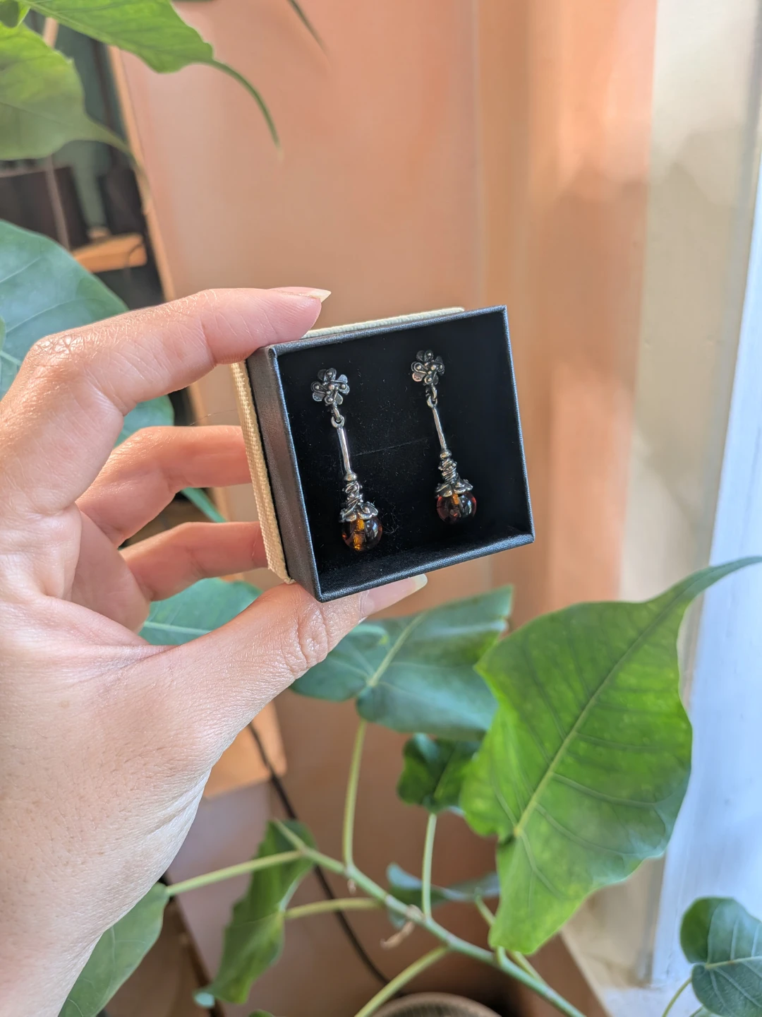 Multi coloured amber and silver jewellery set - photo 3