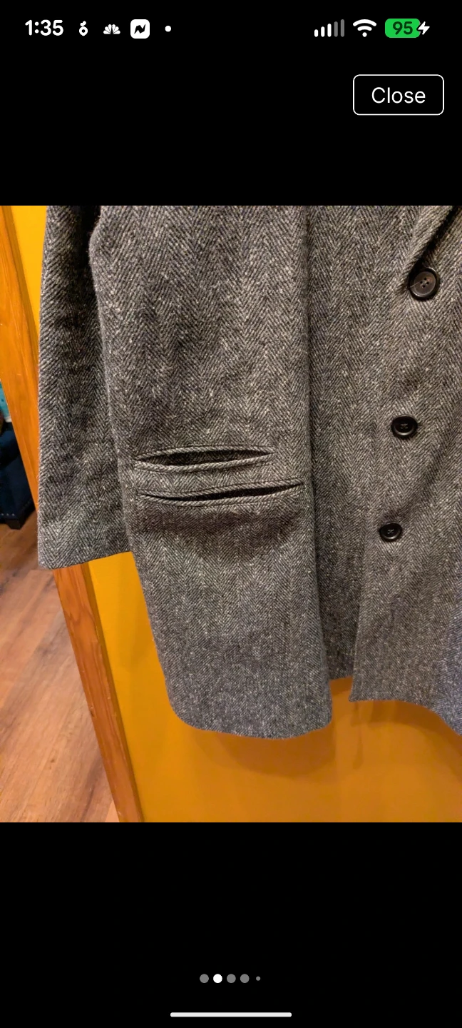 Billy Reid Men’s Tweed Herringbone Overcoat - photo 2