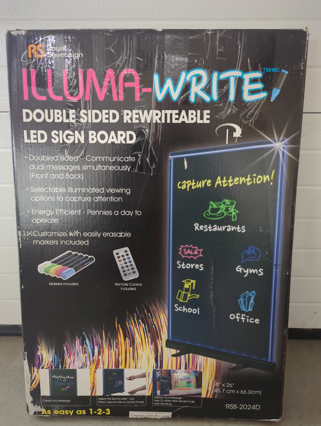 Royal Sovereign Illuma-Write LED Sign Board