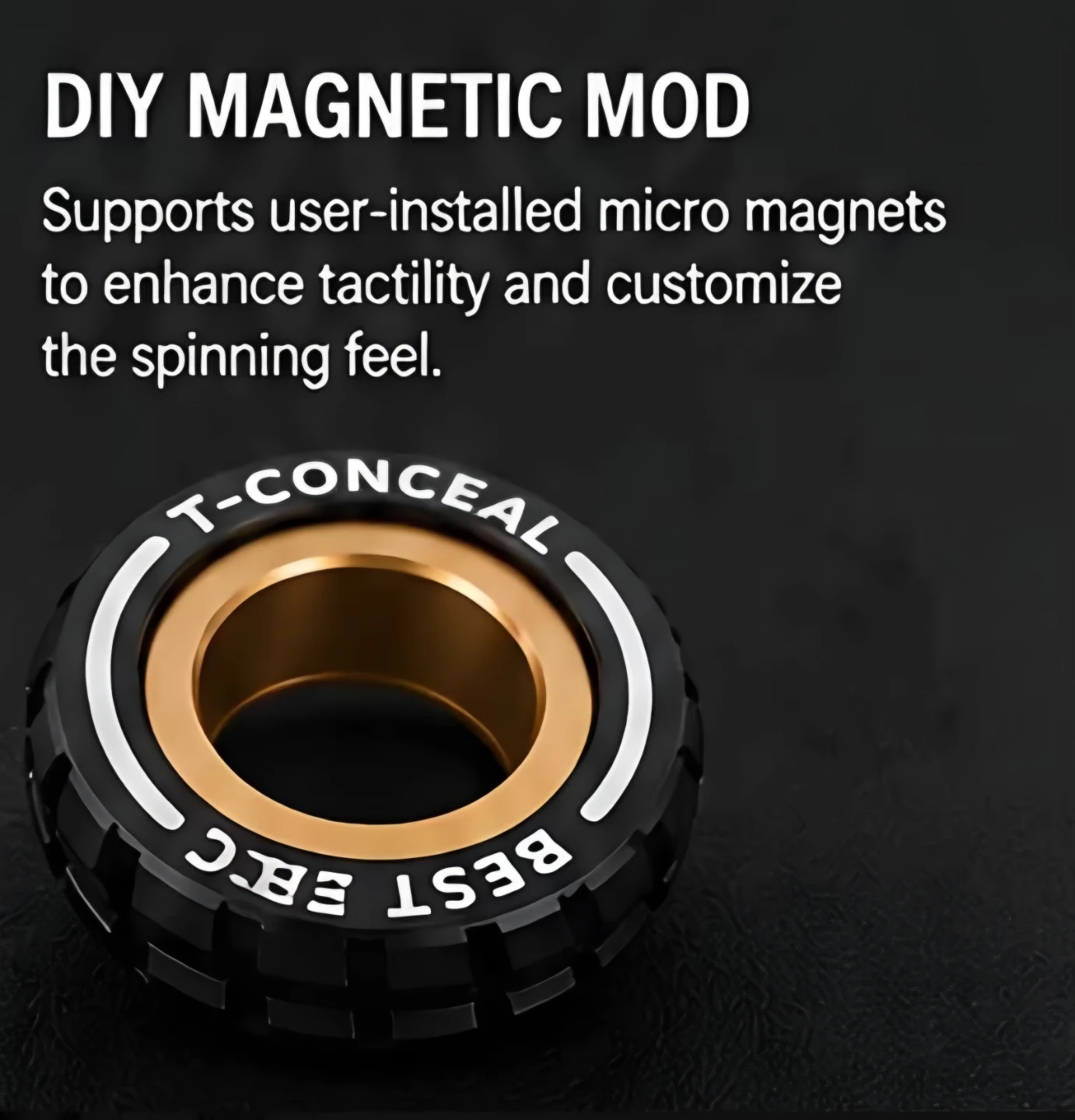 New trending T-Conceal EDC Star Wheel Fidget Spinner Ring - photo 5