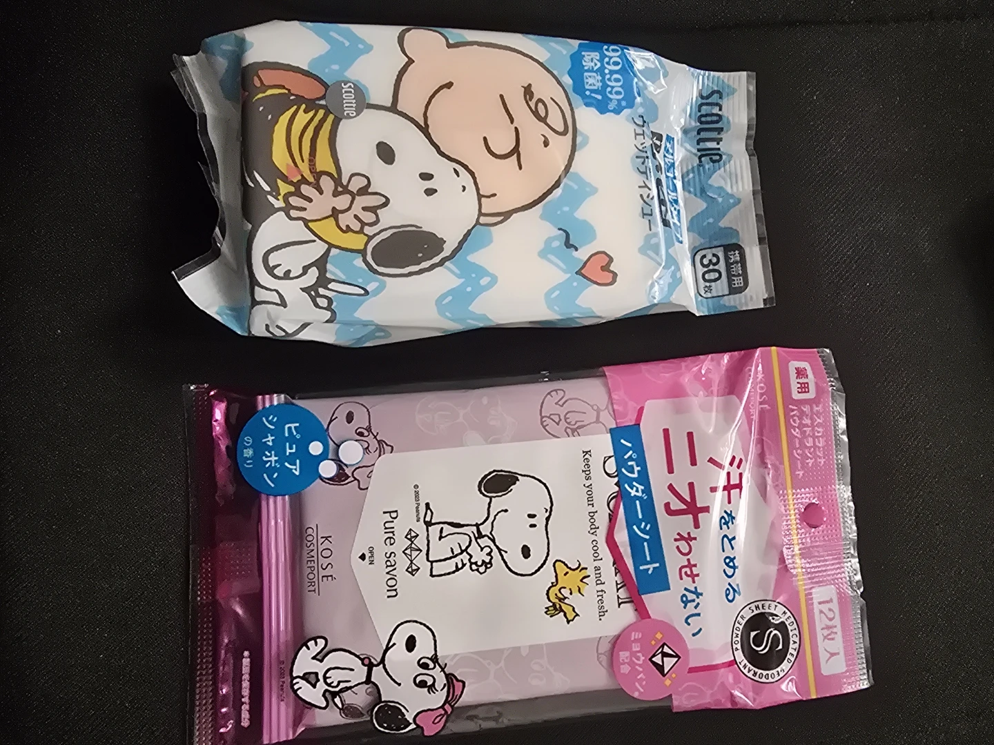 🏈 2 Japan  Snoopy Wet tissues
