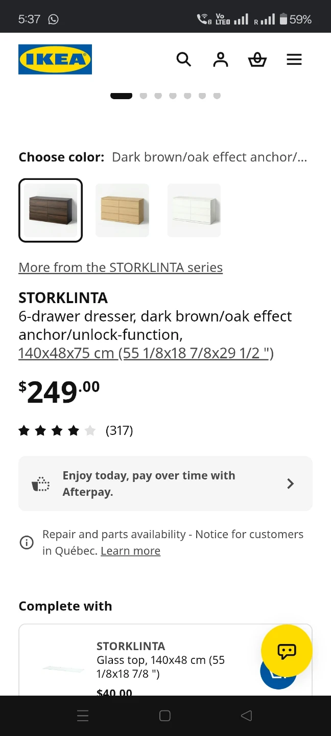 STORKLINTA 6-drawer dresser - photo 2