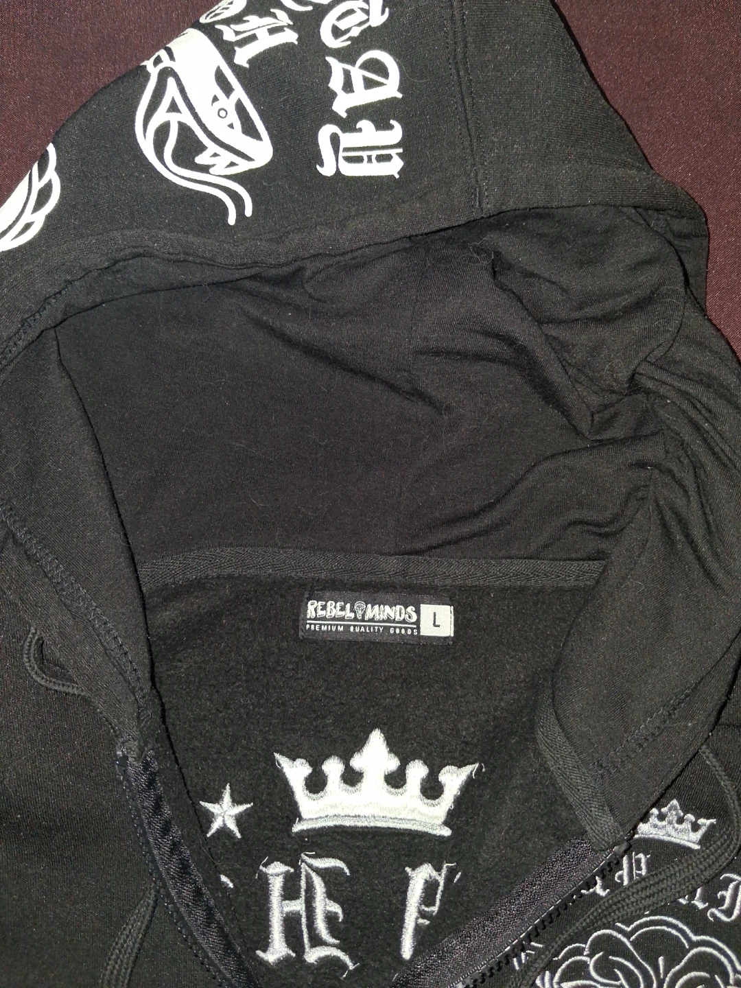 Rebel Minds Stay High Zip-Up Hoodie Black - photo 4