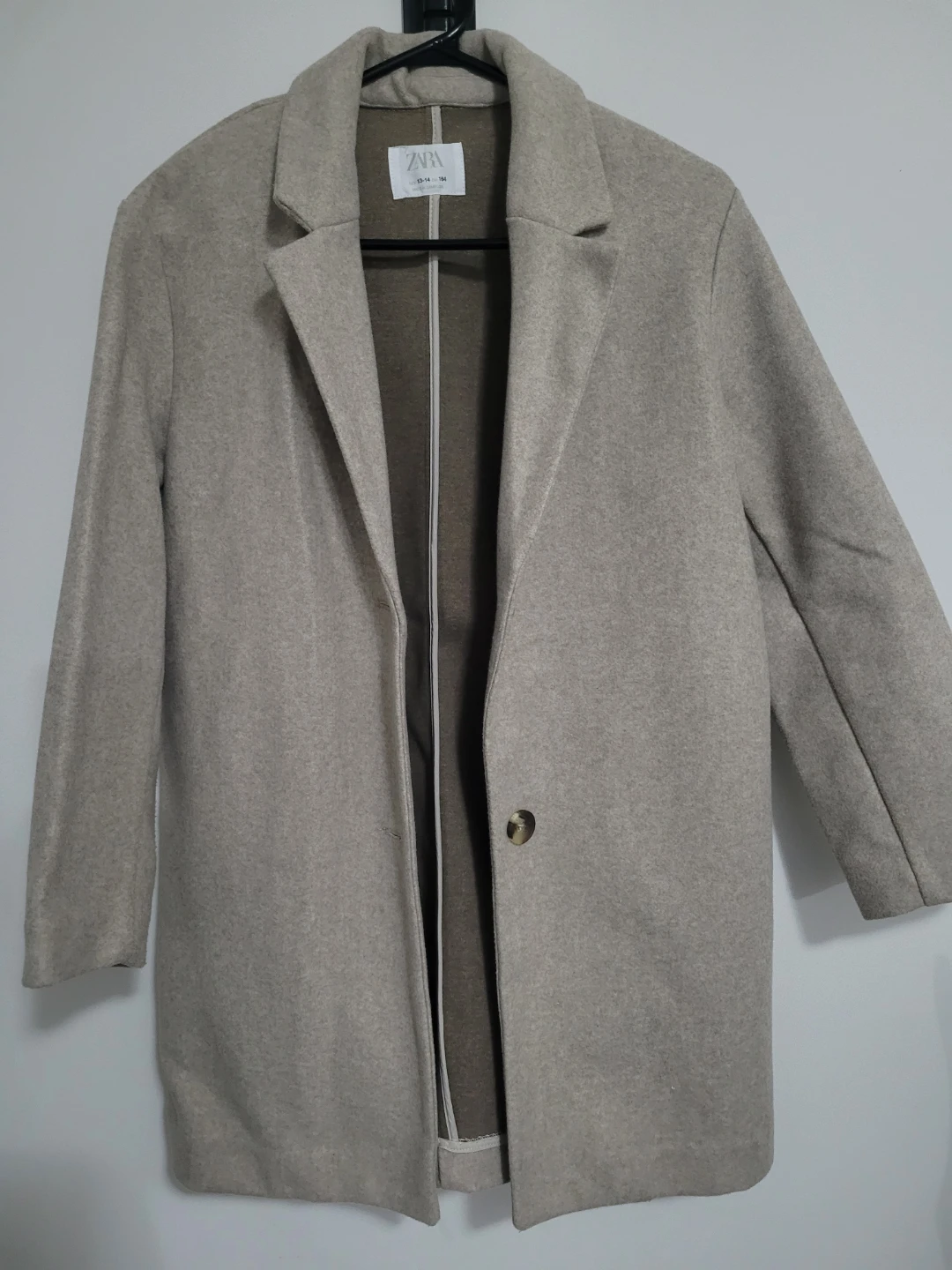 Zara Beige Coat Kids Size 13-14