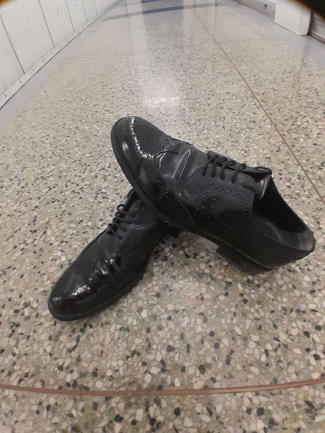 Black Leather Wingtip Oxford Shoes Original TOD'S  Men's Size 10 - photo 5