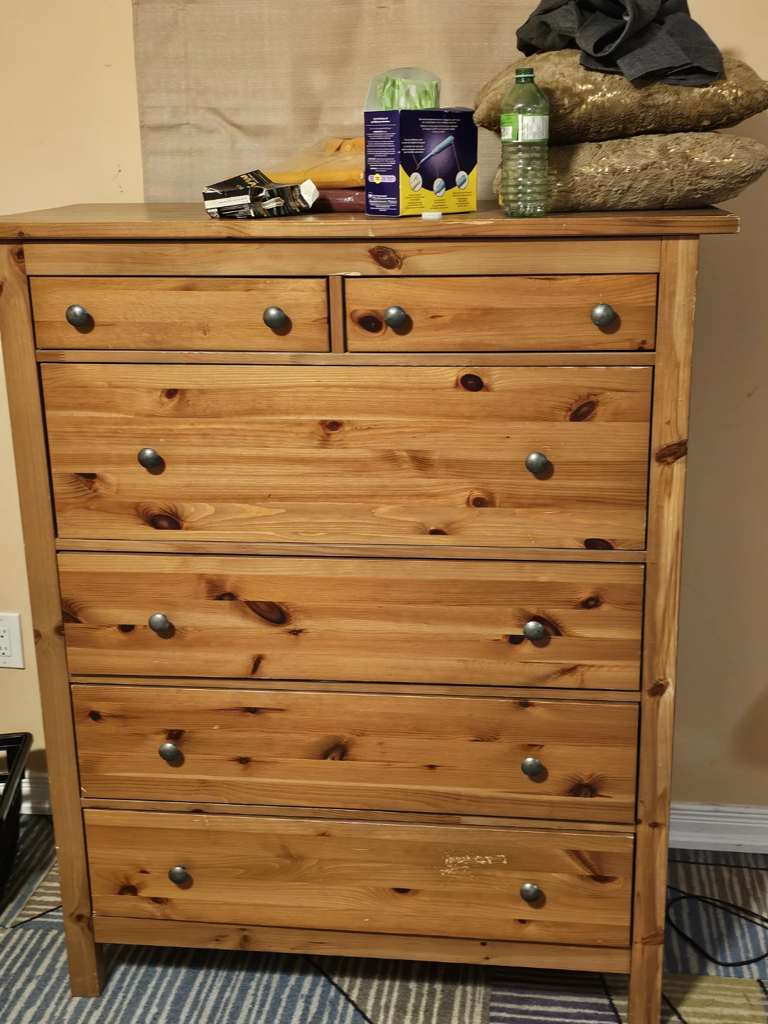 Solid Wood Bed Frame and Matching Chest of Drawers - photo 3