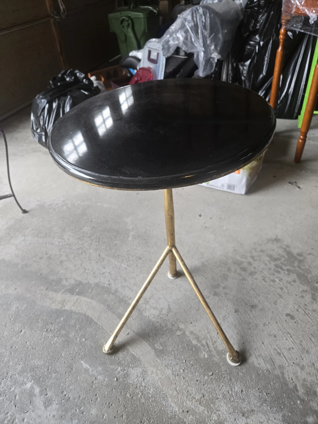 Black and Gold Side Table - photo 2