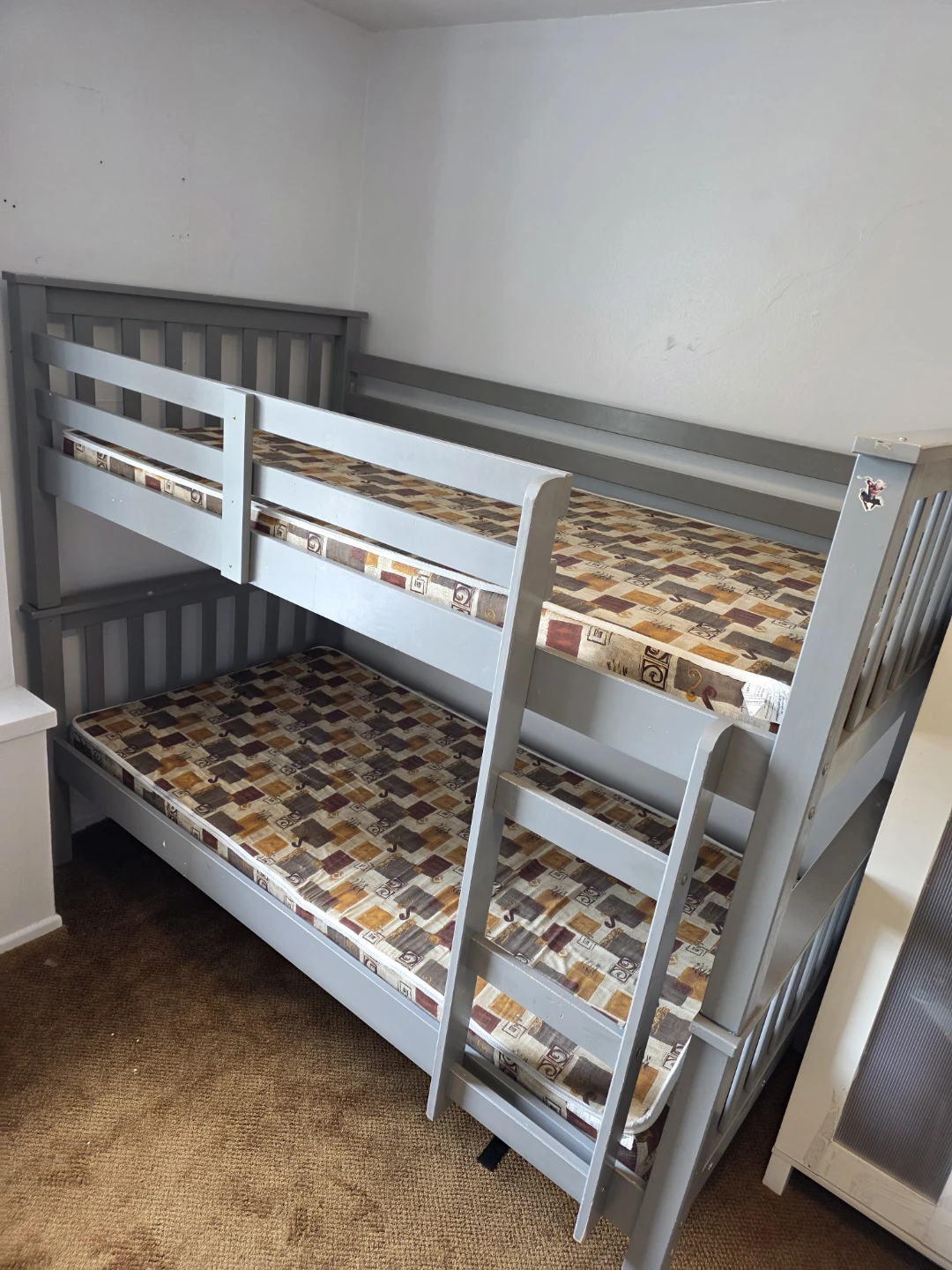 Grey Wooden Bunk Bed