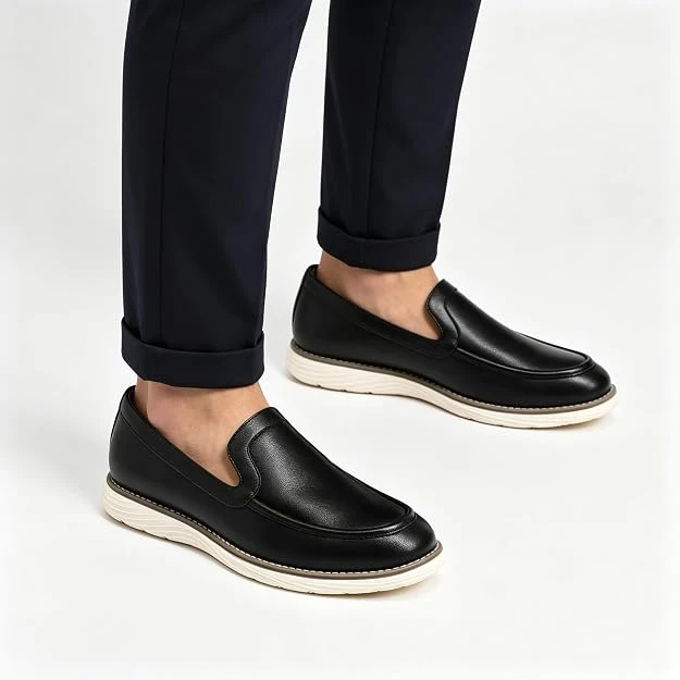 Men's Cushioned Moc Toe Slip-On Loafers