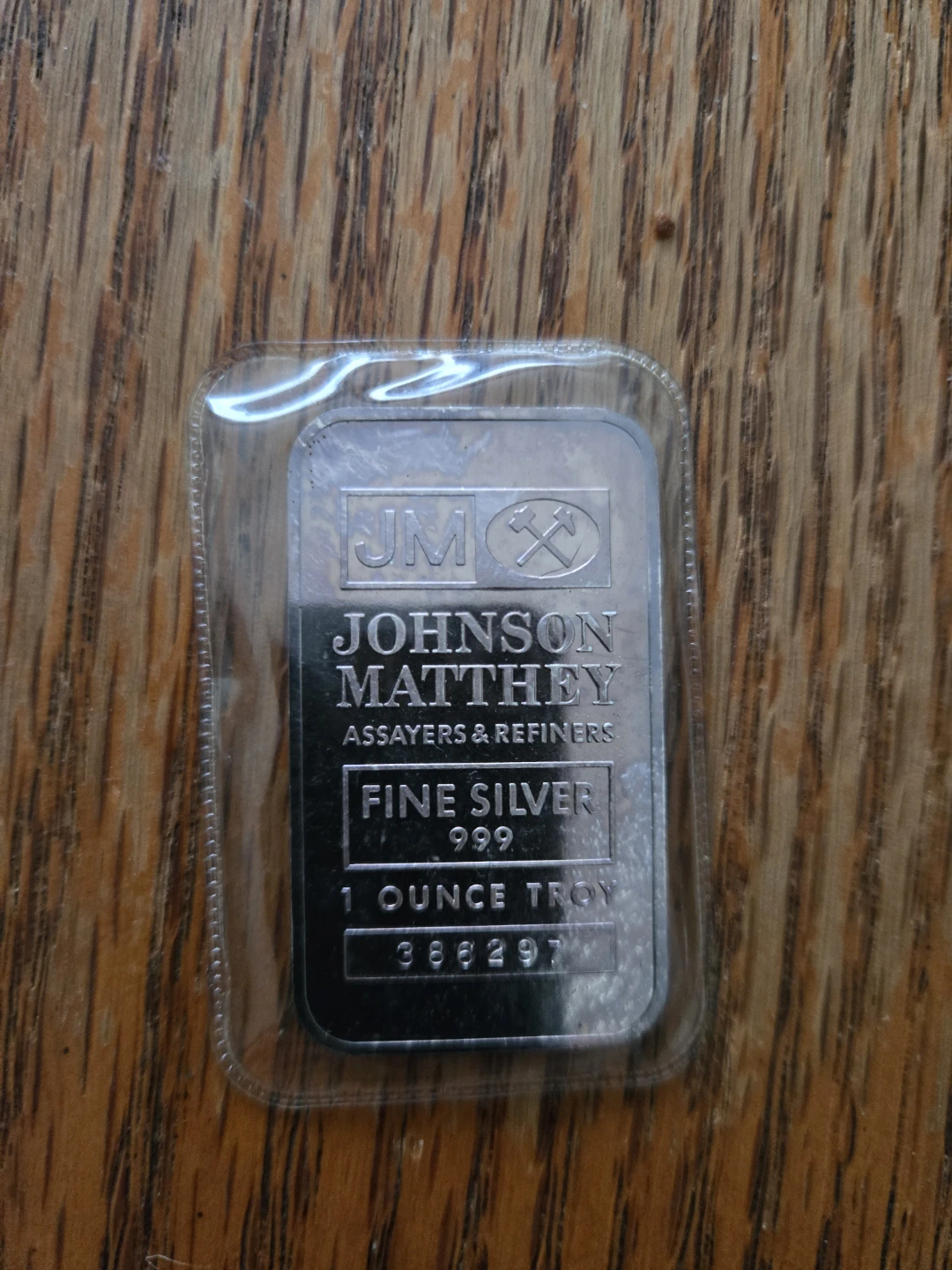 Johnson Matthey 1 Ounce Fine Silver Bar