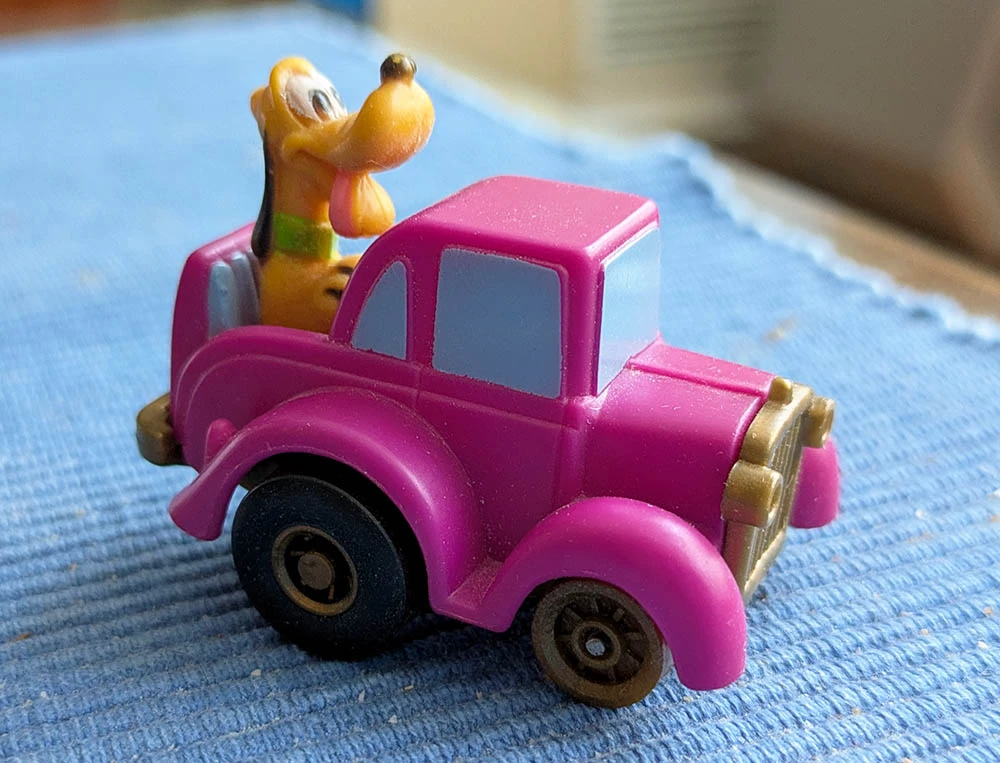 Vintage 1988 McDonald's/Disney Pluto Pullback Car - NEAR-MINT - photo 2