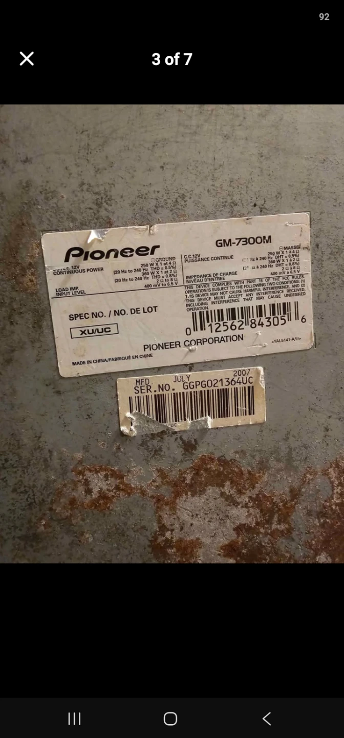 2 Pioneer GM-7300M Mono Power Amplifier - photo 3