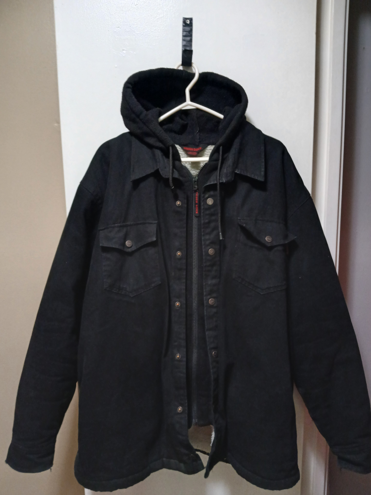 Black Sherpa Lined Hooded Jacket - photo 2