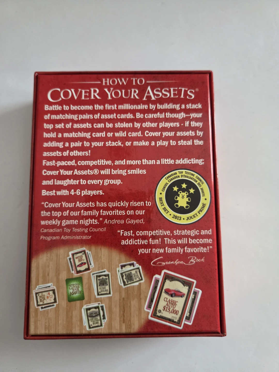 Grandpa Beck's Cover Your Assets Card Game - photo 2