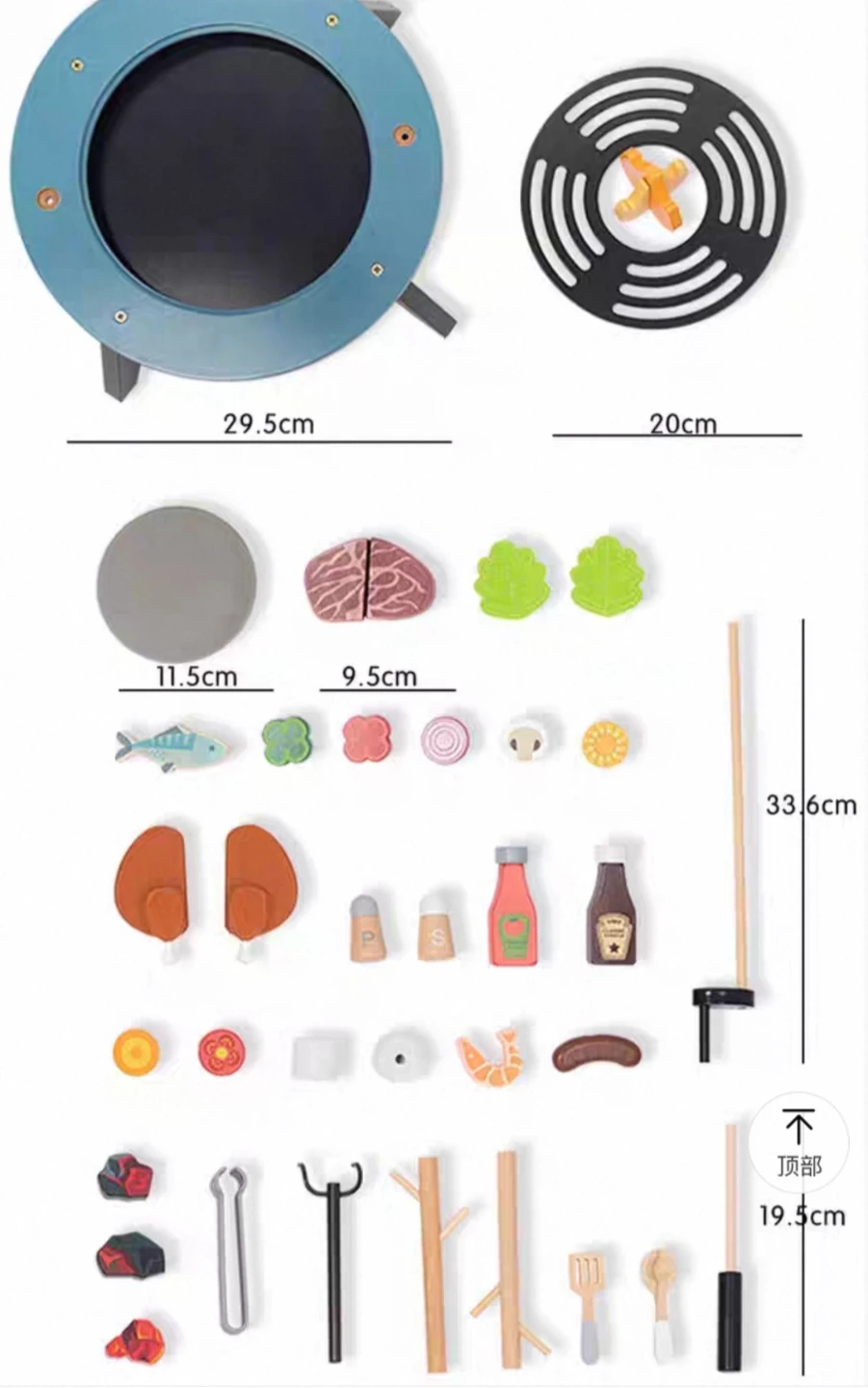 Kids Wooden Camping BBQ Toys Set - photo 3