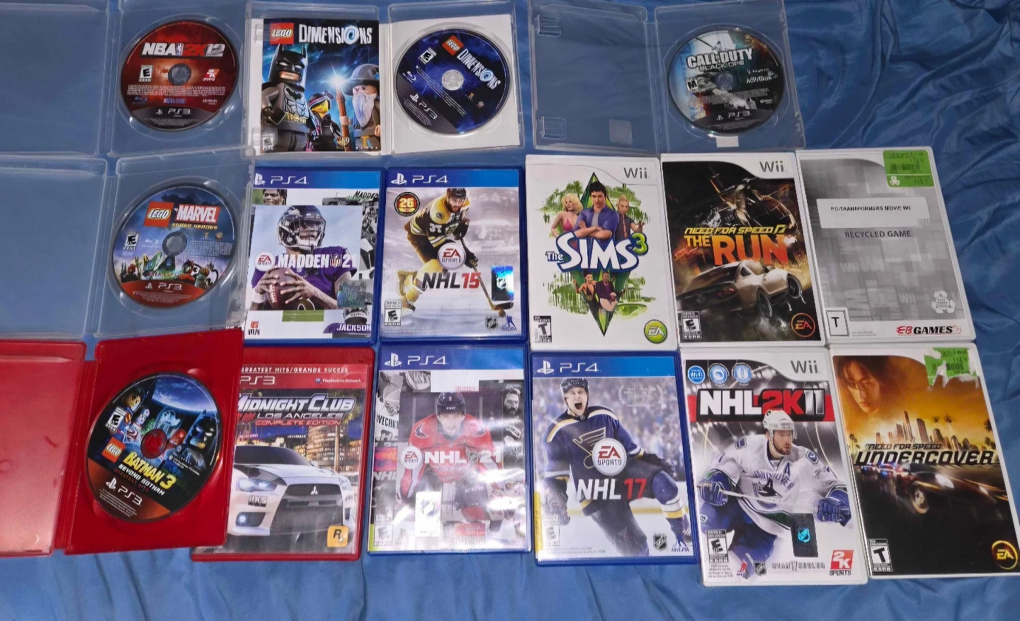 Assorted Video Games for PS3, PS4 and Wii