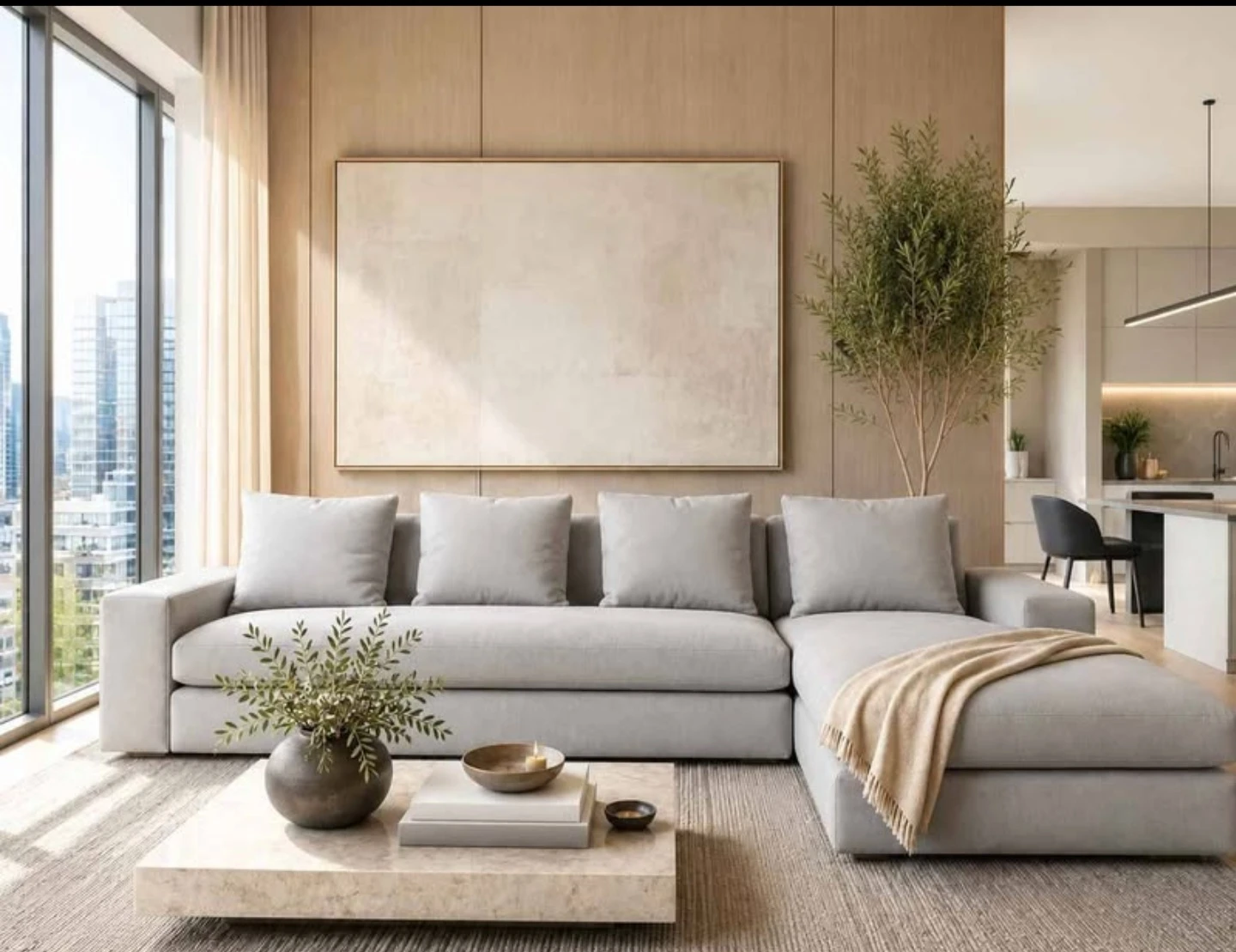 Large Grey Sectional Sofa