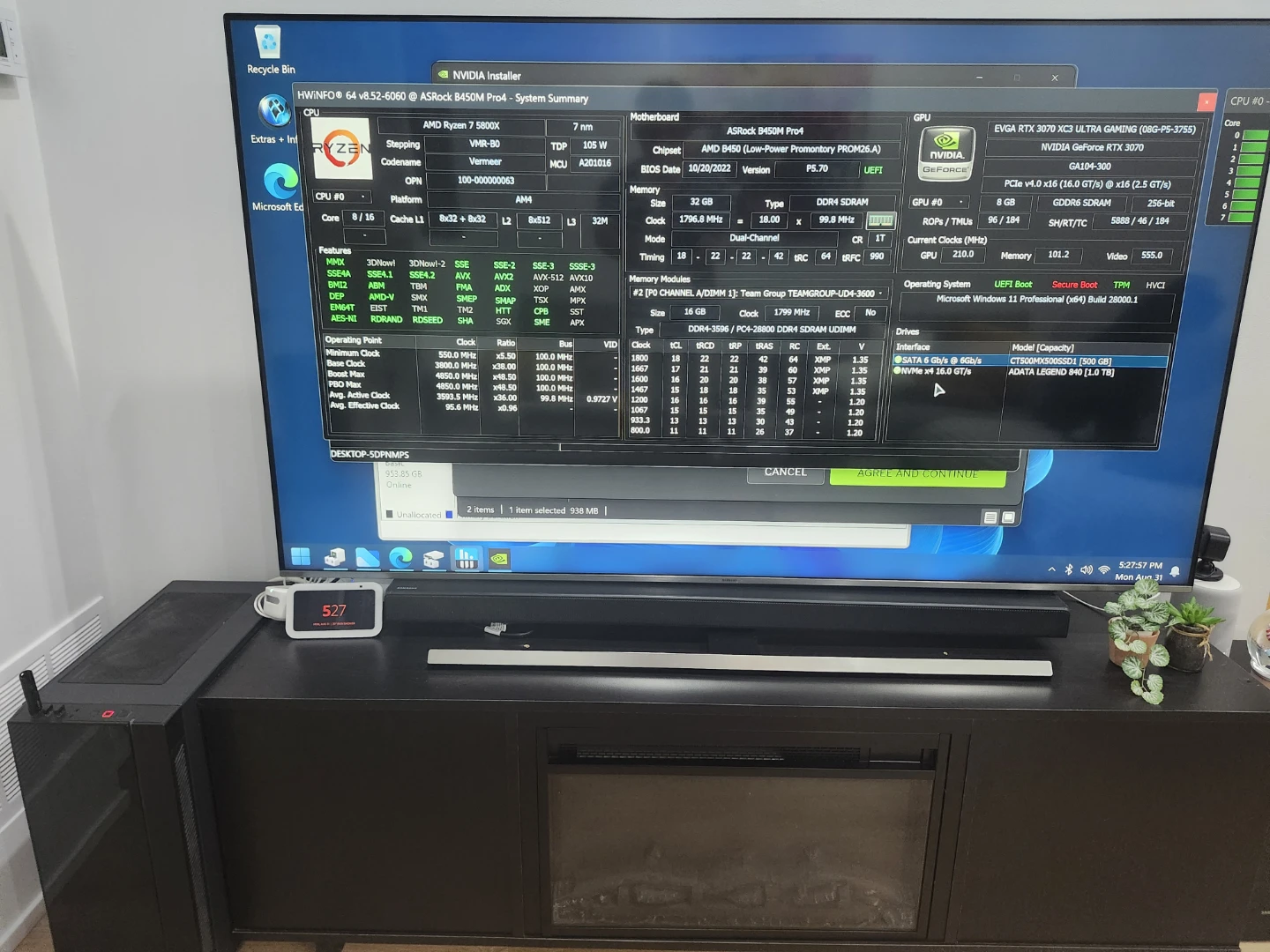 5800X gaming PC for sale + free monitor