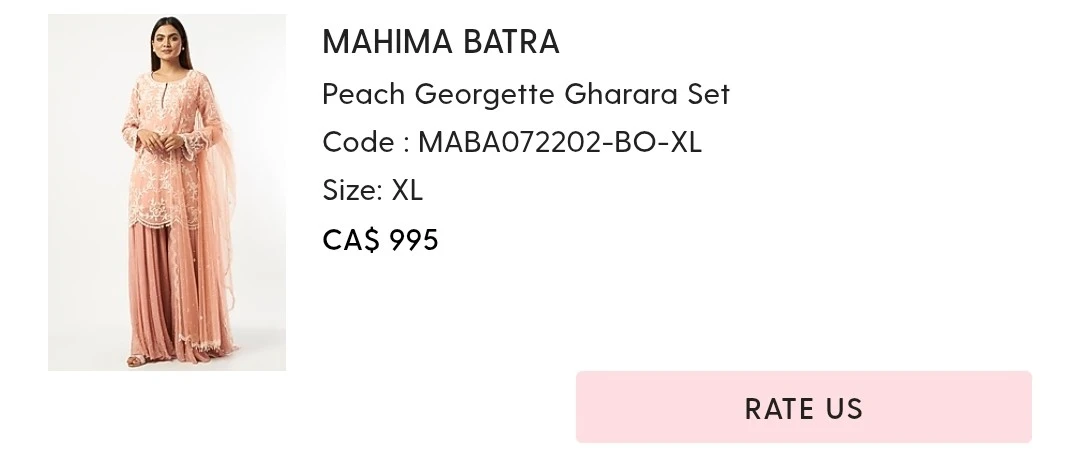 Women's Peach Embroidered Kurti Sharara Set - photo 4