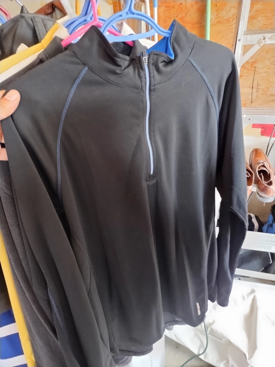 Athletic Works Men's Black Quarter-Zip Pullover
