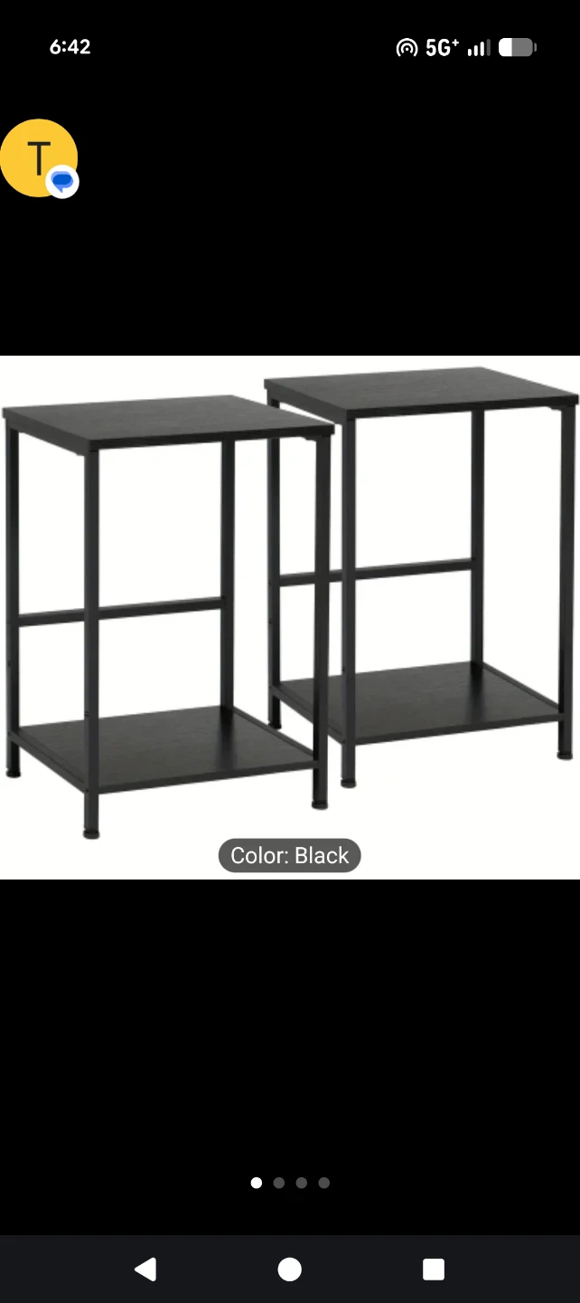 Brand new in box set of Two Black Side Tables - photo 2