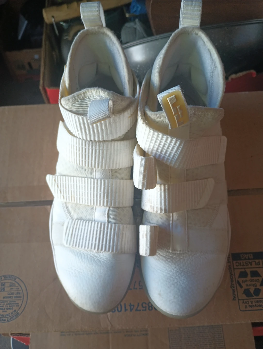 Nike LeBron Soldier 10 White Basketball Shoes - photo 3
