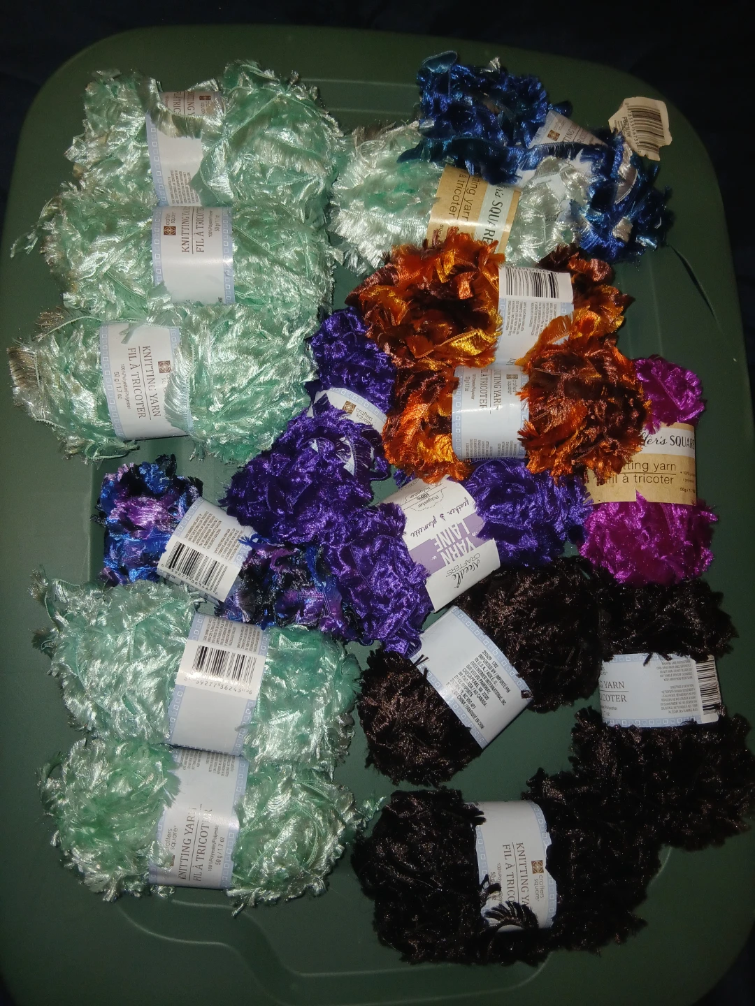 Lot of 16 Crafter's Square Knitting Yarn