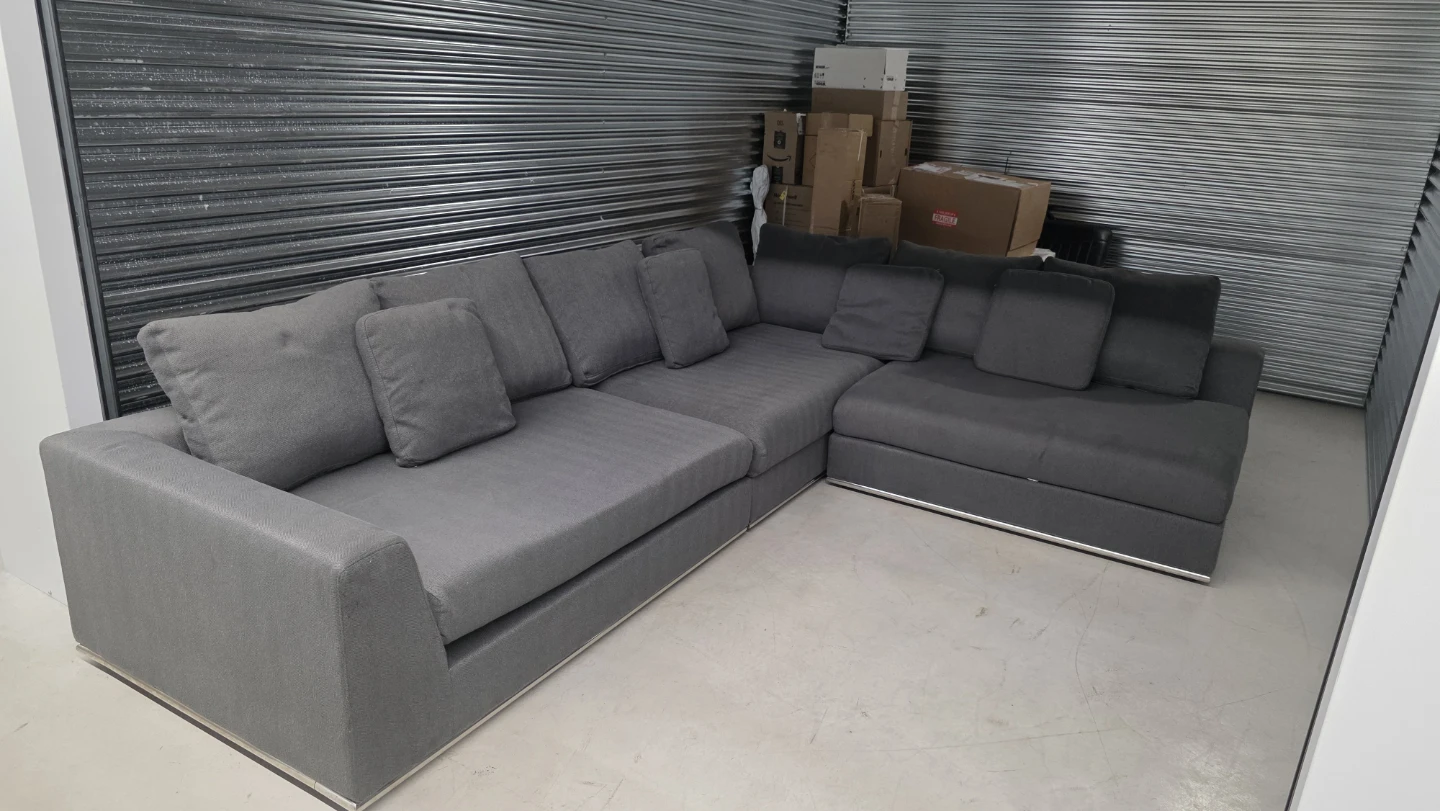 Large Modular Grey Sectional Sofa