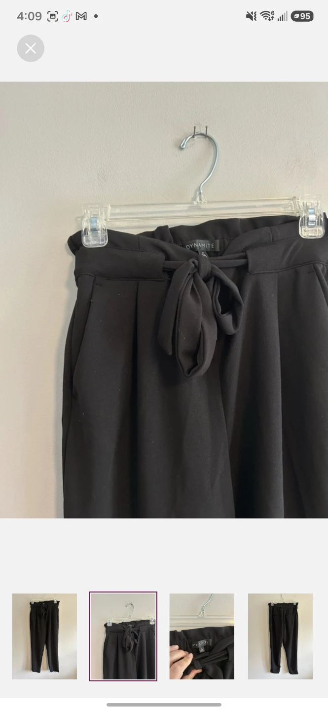 Dynamite Paperbag Waist Trousers - Black - photo 2