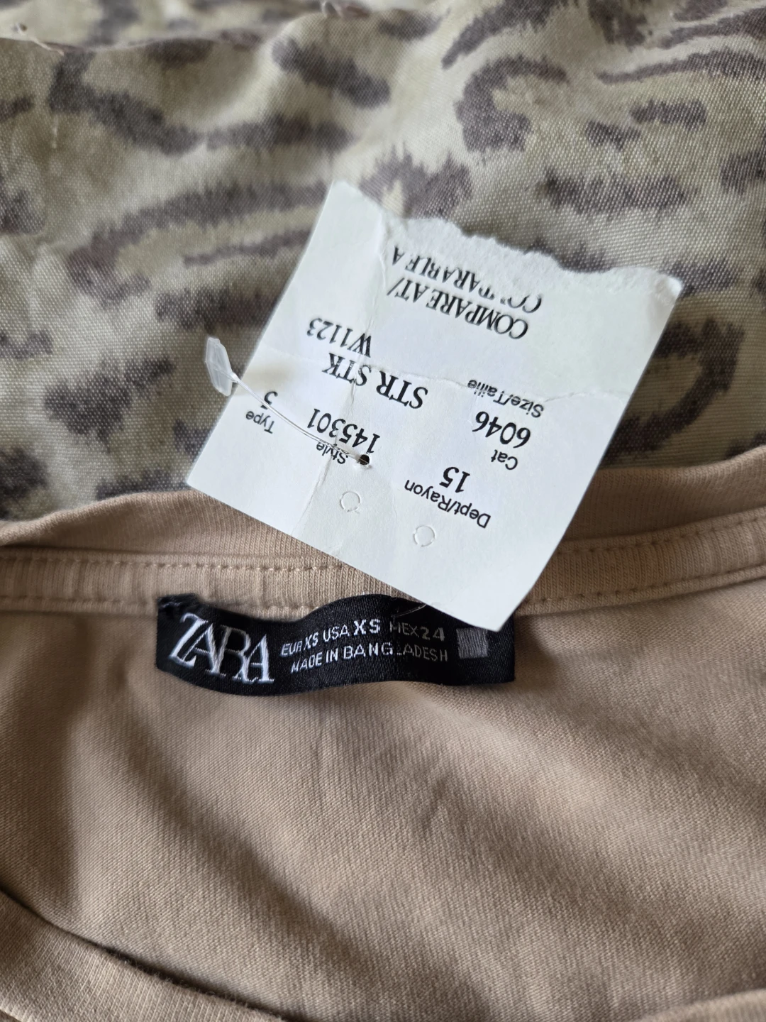 Zara Beige T-Shirt