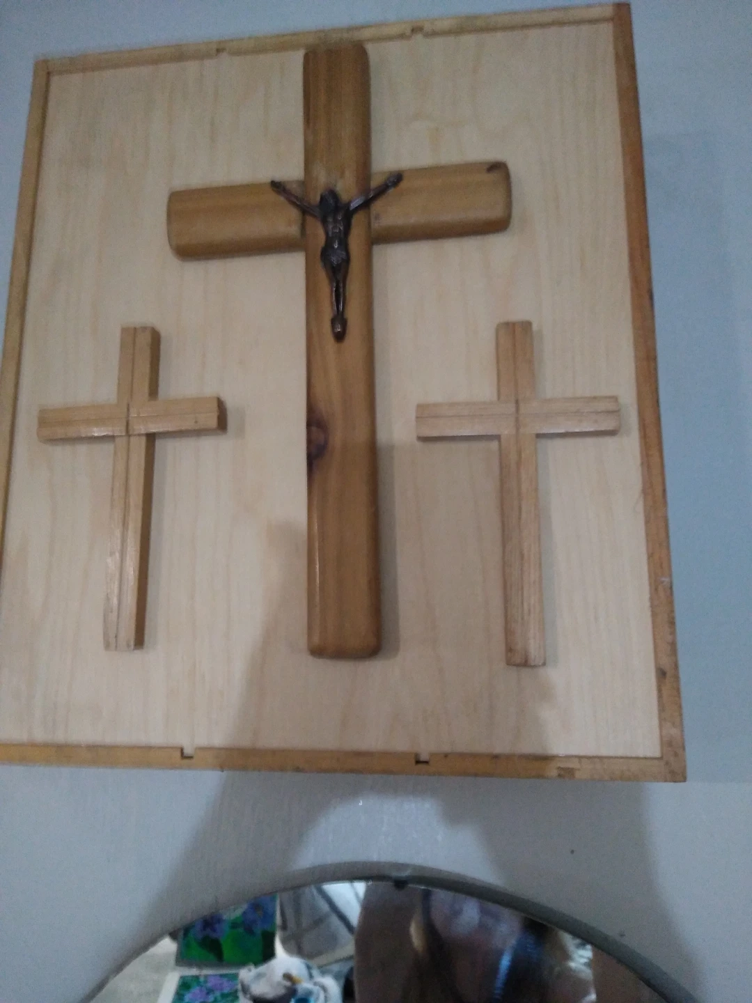 Handmade One of a kind tribute to there were three on Calvary - photo 3