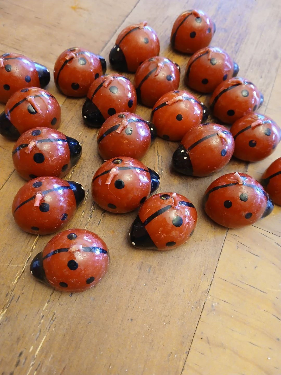 Set of Ladybug Shaped Candles