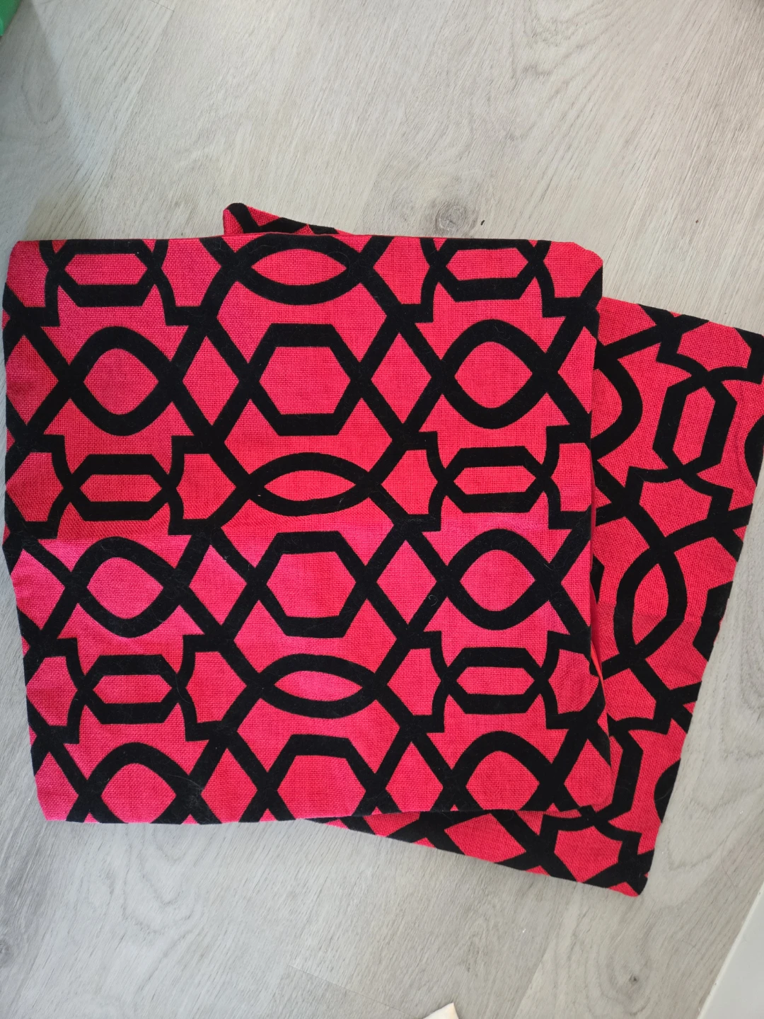 IKEA Cushion Covers - Red and Black Pattern