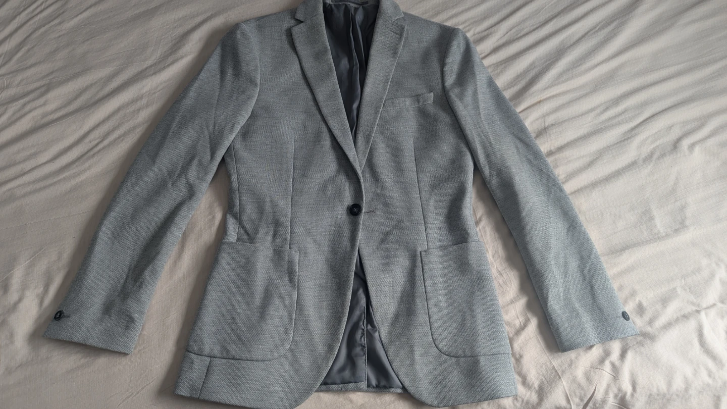 Light Grey Blazer / Casual Suit Jacket  - Size S - photo 2