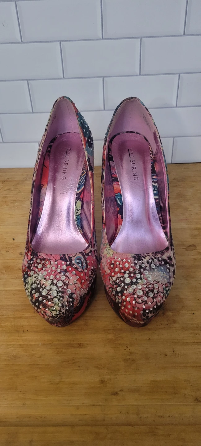 Call It Spring Floral Rhinestone Heels - photo 3