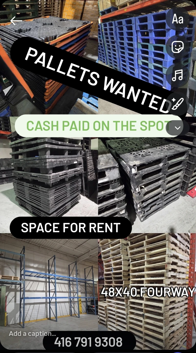 Pallets Wanted - Space for Rent