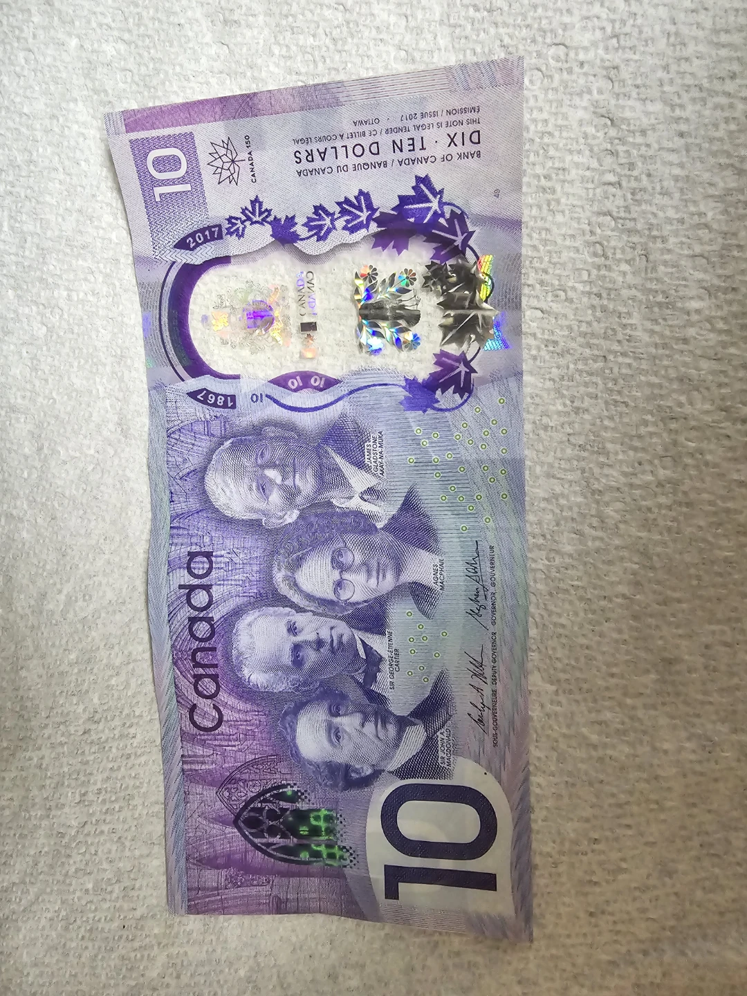 2017 Canada $10 Dollars Polymer, 150th Ann. Commemorative