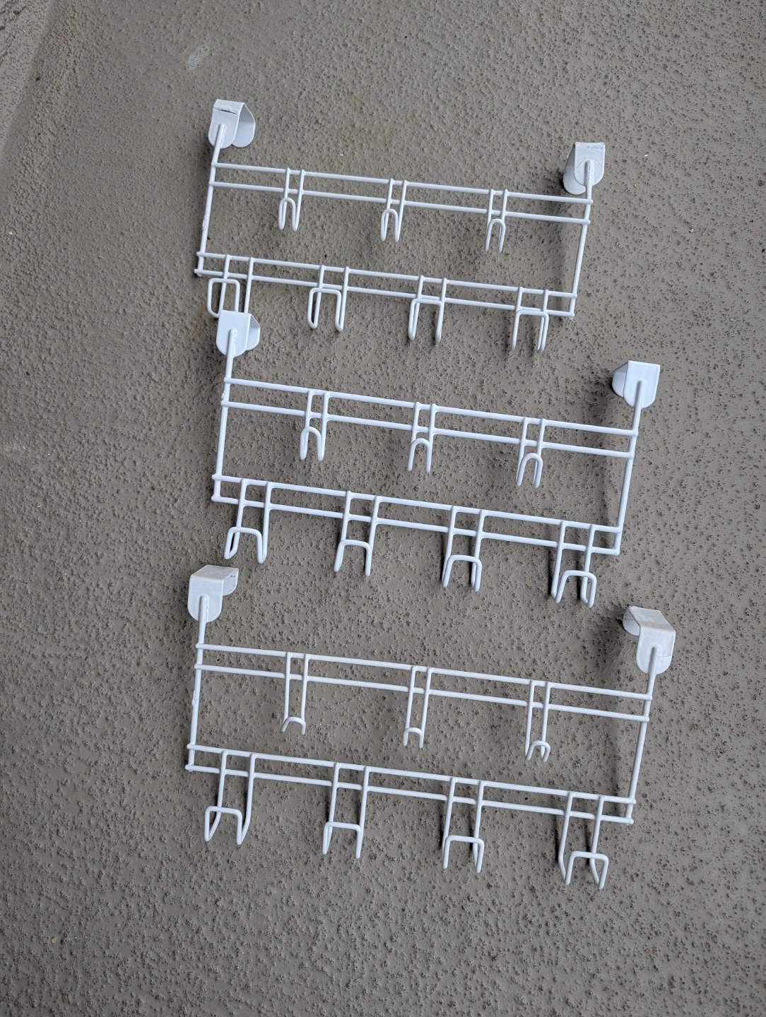 Metal Ten hooks over the door organisers
