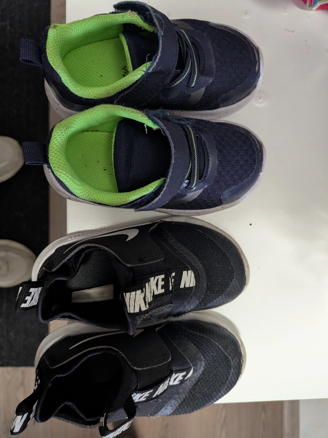 Two pairs of Nike toddler shoes(size 6)