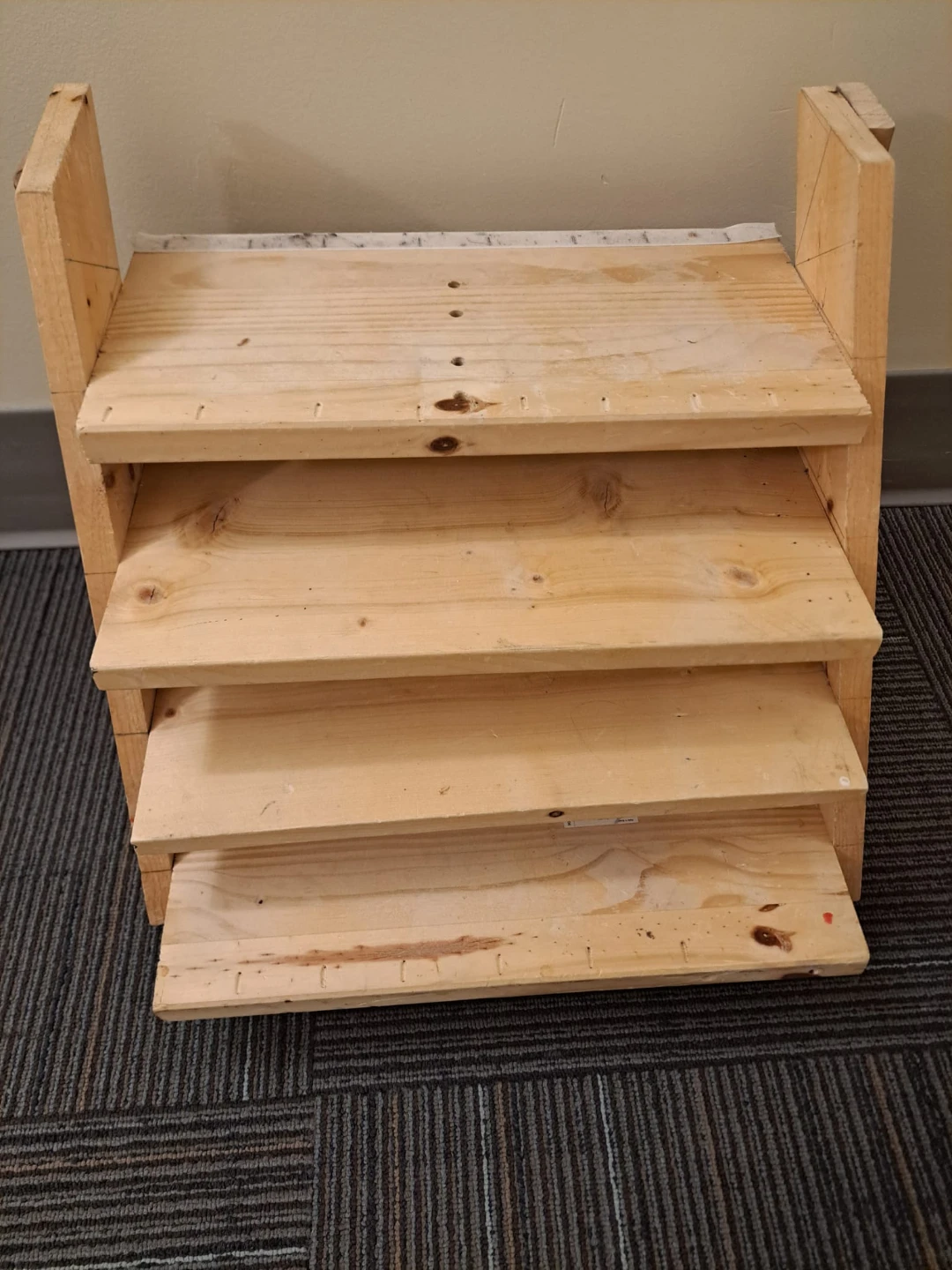 Handmade Wooden display stool