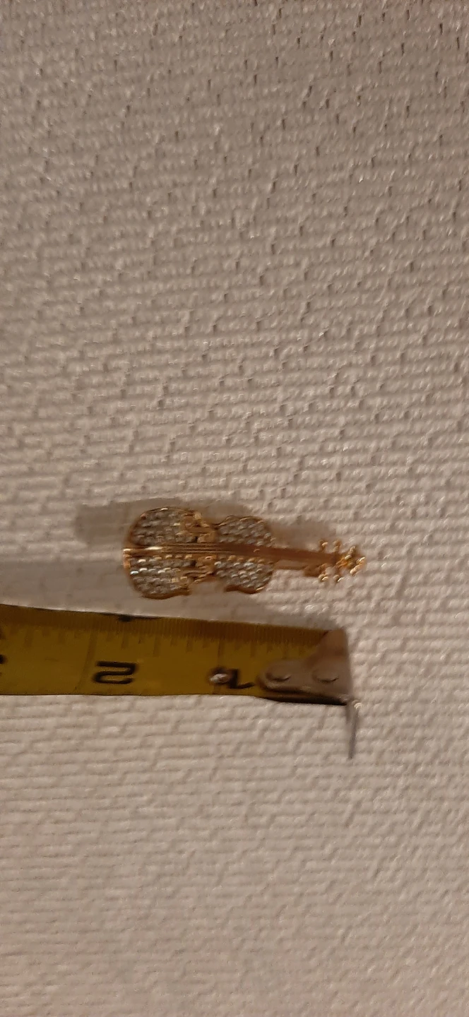 Sparkly Violin shaped Brooch - photo 2
