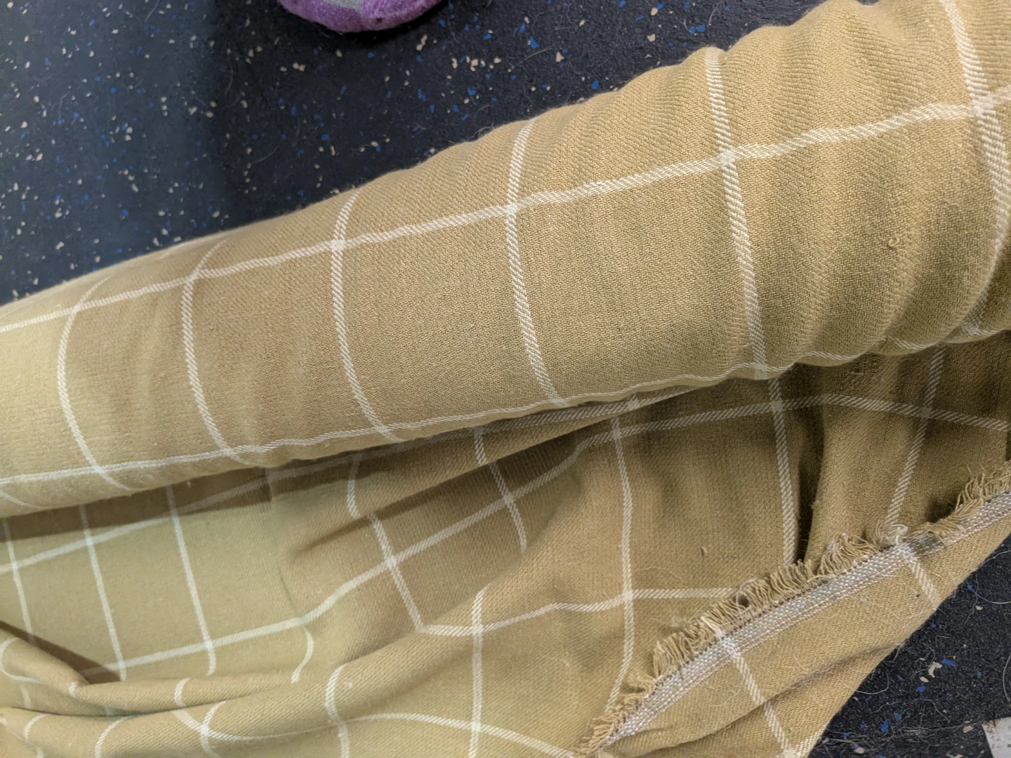Tan Plaid Fabric Roll - photo 3