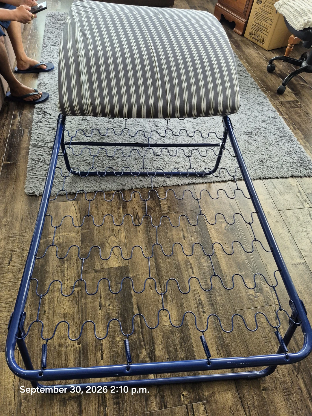 Foldable metal bed frame with mattress - photo 2