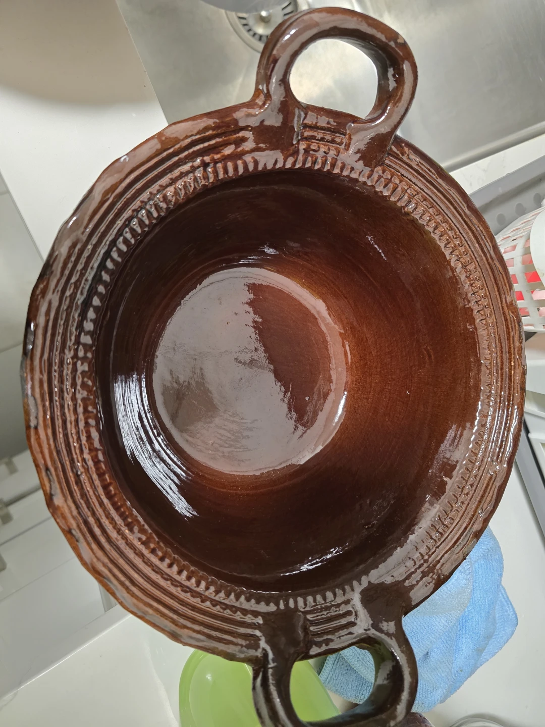 Two Traditional Mexican Clay Cazuelas $25 each - photo 5