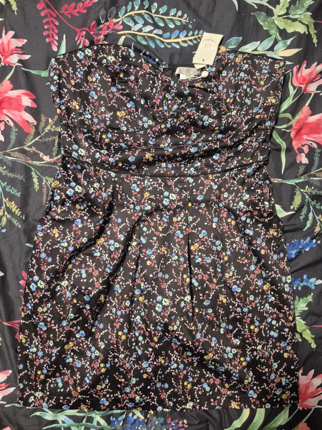 Costa Blanca Floral Strapless Dress
