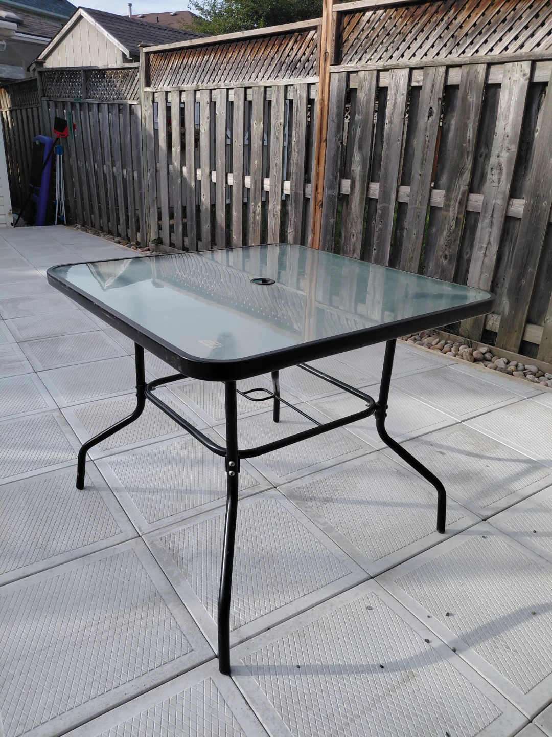 Square Glass Patio Table