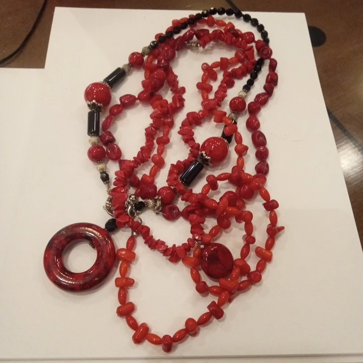 Beautiful Vintage and Newer Necklaces Lot - Coral and Glass