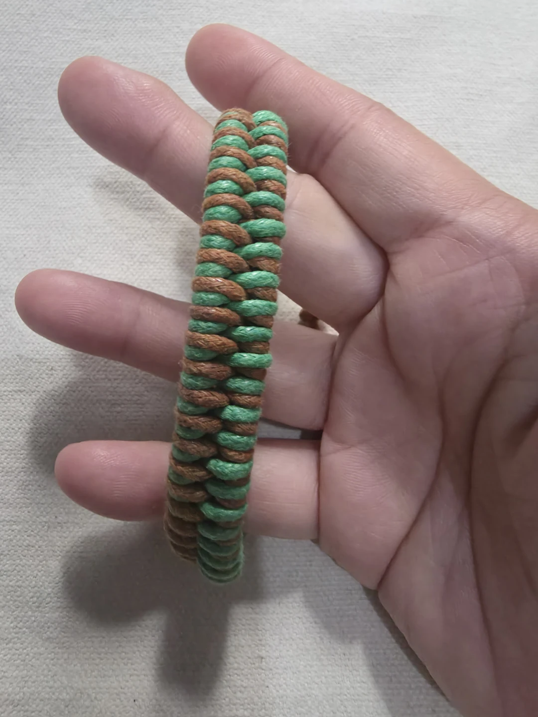Green and Brown Cord Bracelet 🏈