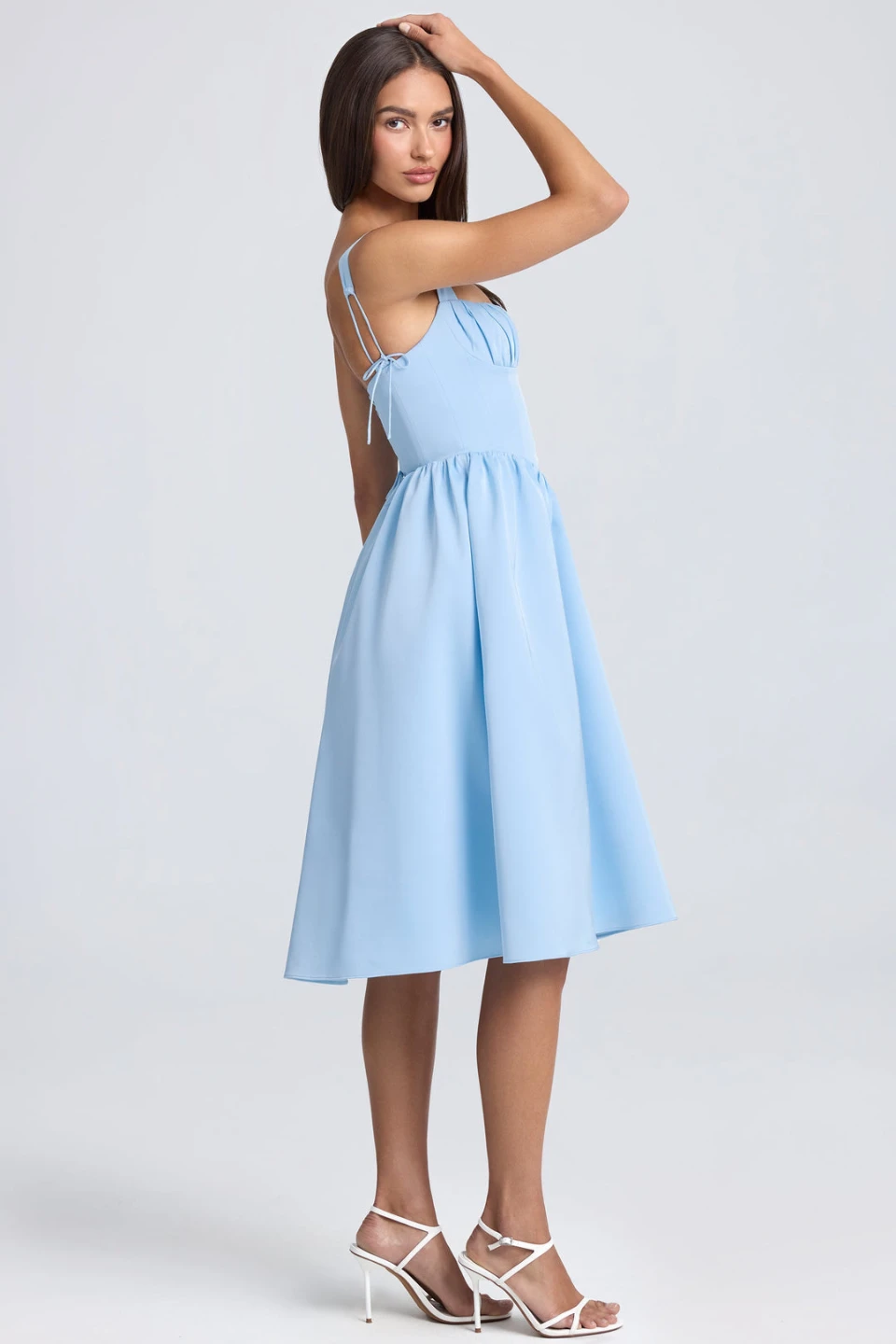 Oh Polly Marguerite Corset Midaxi Dress Powder Blue. 🏈 - photo 3
