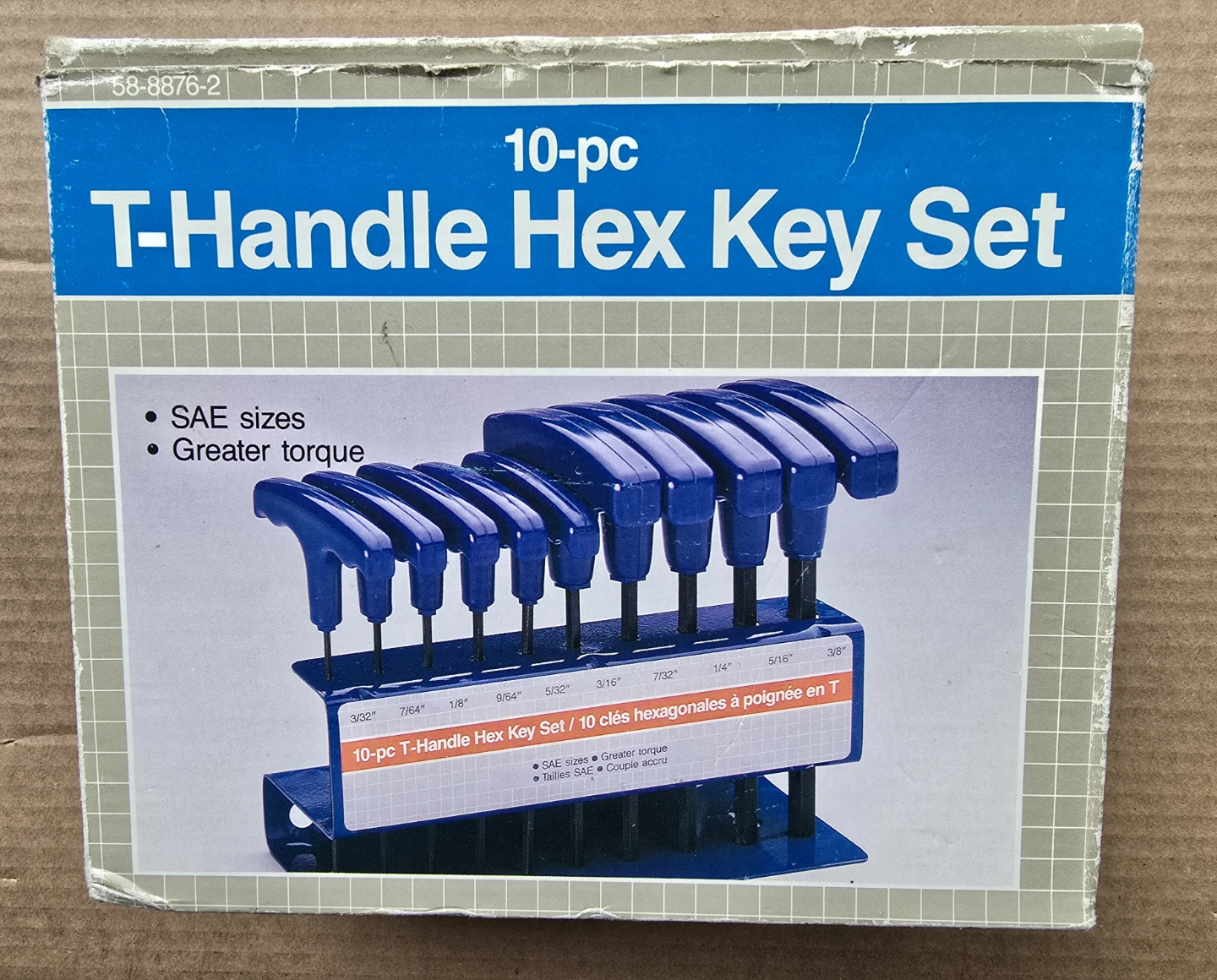 10-piece T-Handle Hex Key Set